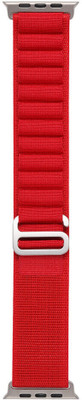 ABSOLUTE LIFESTYLE Alpine Loop Nylon Bands/Straps Compatible with Watch 49mm 45mm 44mm 42mm Men & Women, Adjustable Strap with Metal G-Hook Premium Red Strap for iWatch Ultra Series SE 8 7 6 5 4 3 2 1 (Only Alpine Loop Strap, Watch NOT Included) Smart Watch Strap(Red)