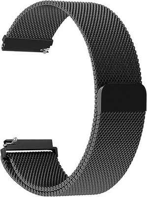 LNKART 20mm Quick Release Watch Band Metal Strap for Samsung Galaxy Watch 7 6 5 4 3 FE 40mm 41mm 42mm 44mm 45mm 46mm Magnetic Mesh Watch Band for Amazfit Bip U Pro/GTS for Galaxy Watch Active/2 40mm 44mm Smart Watch Strap(Black)