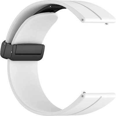 RUPELIK 22mm Silicon Magnetic Strap Suitable For All 22mm Watches Check (2nd) Image(ONLY FOR 22MM) Smart Watch Strap(White)
