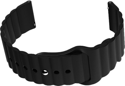 ACM Watch Strap Wave Belt for Hammer Pulse 5.0 Smartwatch Band Black Smart Watch Strap(Black)