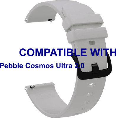 ACM WSM25M22GY3920 Watch Strap Silicone Hook Belt 22mm for Pebble Cosmos Ultra 2.0 Smartwatch Grey Smart Watch Strap(Grey)