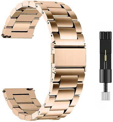 AOnes Watch Strap Premium Stainless Steel Metal for Fastrack Revoltt Xr1 1.38 Inch Smart Watch Strap(Pink)