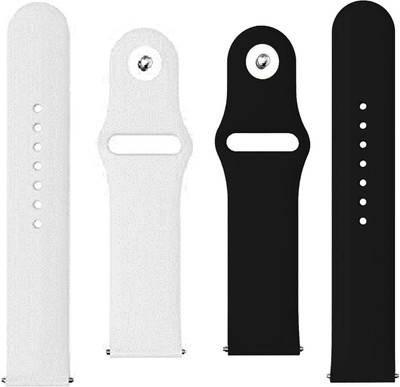 BLACK LOVIES 22 mm Smart watch strap compatible for Fiire bollt Neptune, Hulk, Phoenix, Talk, Smart Watch Strap(White, Black)