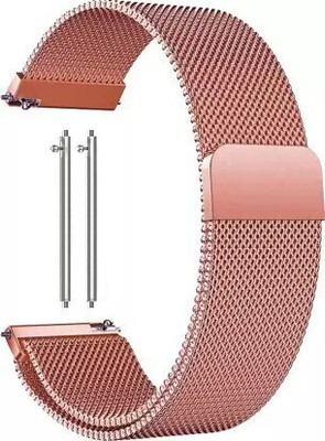 BLACK LOVIES 22 mm Magnetic Metal Strap Compatible with Noise Colorfit Caliber. Smart Watch Strap(Pink)