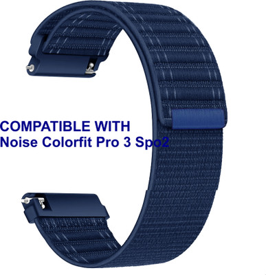 ACM WSM39A22BL1721 Watch Strap Nylon Soft 22mm for |Noise Colorfit Pro 3 Spo2 Smartwatch Blue Smart Watch Strap(Blue)