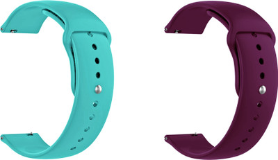 ACM Pack of 2 Watch Strap for Noise Colorfit Ultra 2 (Light Blue/Burgundy Purple) Smart Watch Strap(Mullti Color)