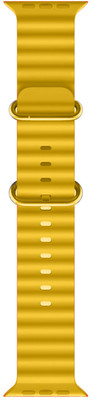 Speeqo 42/44/45/49MM Smooth Soft Silicon sport Belt for Series Ultra/8/7/6/5 Smart Watch Strap(Yellow)