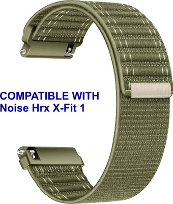 ACM WSM39A20KH2326 Watch Strap Nylon Soft 20mm for Noise Hrx X-Fit 1 Smartwatch Khakhi Smart Watch Strap(Green)