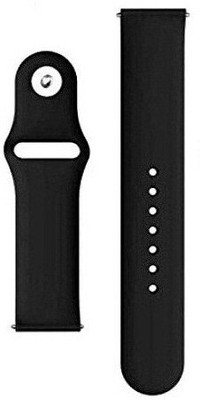 BLACK LOVIES 22 MM Soft Silicon Smartwatch Strap Compatible With A M A Z FIT PACE Smart Watch Strap(Black)
