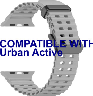 ACM Sliding 44mm 49mm Watch Strap Silicone Sports for Urban Active Smartwatch Smart Watch Strap(Grey)