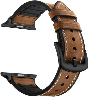 KHR Hybrid Watch Strap For Firebolt Ring / Ring Plus / Ring Pro / Visionary / Fire-Boltt Call Smart Watch Strap(Brown)