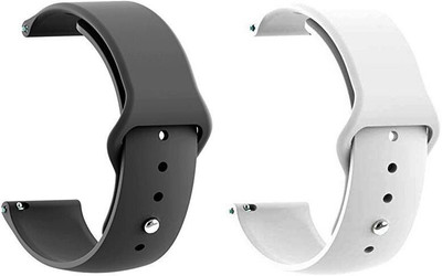 BLACK LOVIES 20 mm Smart Watch Strap Compatible for D I Z O Watch 2 / D I Z O Watch S Smart Watch Strap(Black, White)