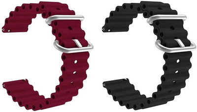 BLACK LOVIES 20 mm Ocean Smart Watch Band Strap Belt Smart Watch Strap(Black, Purple)