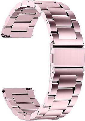 Big Wings 22mm Premium Chain Smartwatch Strap Compatible with BOAT WATCH FLASH / LUNAR CONNECT PRO, BOAT WAVE NEO, BOAT WAVE CONNECT Smart Watch Strap(Pink)