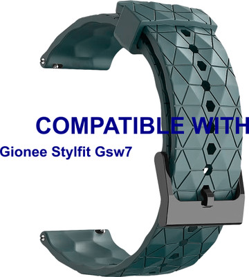 ACM WSM29Q22CB1916 Watch Strap Silicone Designer Belt 22mm for |Gionee Stylfit Gsw7 Smartwatch Cyan Blue Smart Watch Strap(Blue)