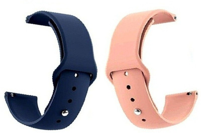 BLACK LOVIES 22 mm Soft Silicon Smartwatch Strap Compatible with Fire bolt Ai BSW015 Smart Watch Strap(Blue, Pink)