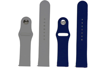 BLACK LOVIES 22 mm Soft Silicon Smartwatch Strap Compatible with Noice Color fit Ultra Smart Watch Strap(Grey, Blue)