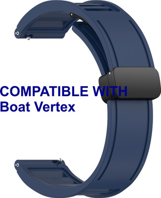 ACM WSM35W20DBL2302 Watch Strap Magnetic Clasp 20mm for Boat Vertex Smartwatch Dark Blue Smart Watch Strap(Blue)