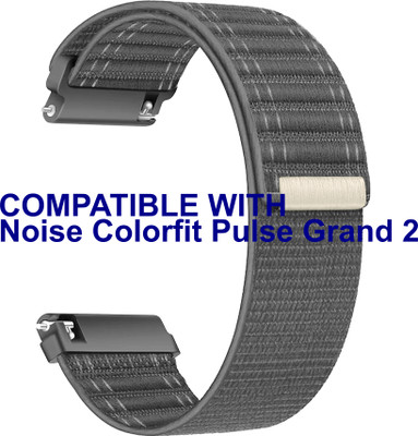 ACM Watch Strap Nylon Soft for Noise Colorfit Pulse Grand 2 Smartwatch Grey Smart Watch Strap(Grey)