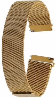 HIGAR 22mm STAINLESS STEEL MILANESE LOOP BAND-GOLD COLOR Smart Watch Strap(Yellow)