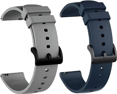 TRENDINGVIEW 20mm Smartwatch Strap (Pack of 2) | Silicone Watch Band Strap with Quick Release Pins Smart Watch Strap(Mullti Color)
