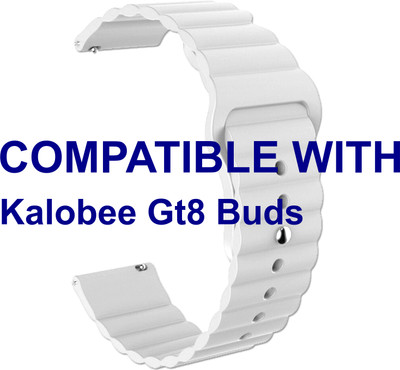 ACM WSM9W22WT3906 Watch Strap Wave Belt 22mm for |Kalobee| Gt8 Buds Smartwatch White Smart Watch Strap(White)