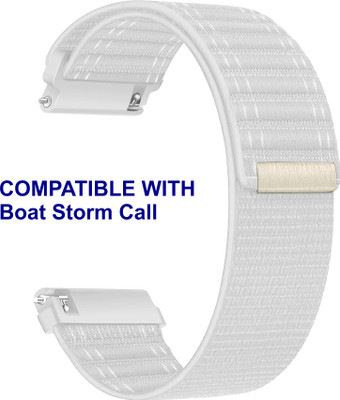 ACM WSM39A22WT2792 Watch Strap Nylon Soft 22mm for Boat Storm Call Smartwatch White Smart Watch Strap(White)