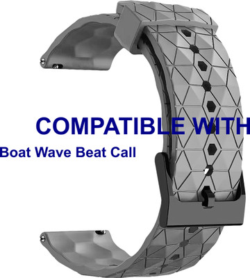 ACM Watch Strap Silicone Designer Belt for |Boat Wave Beat Call Smartwatch Grey Smart Watch Strap(Grey)