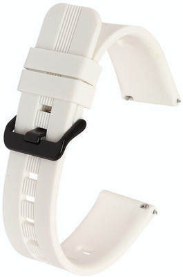 Colorcase Silicon Strap Compatible with Fireboltt Ninja Call Pro Smart Watch Smart Watch Strap(White)
