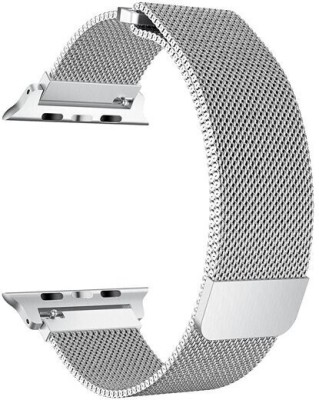 Big Wings Premium Silicone 38mm/40mm / 41mm /42mm Smartwatch Straps for iWatch Smart Watch Strap(Silver)