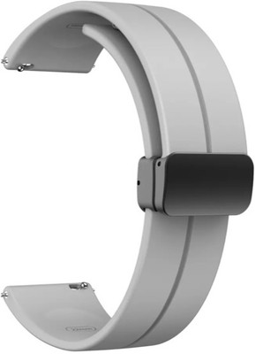 Melfo Folding Buckle Smart Watch Strap Compatible with Pebble Pace Smart Watch Smart Watch Strap(White, Grey)