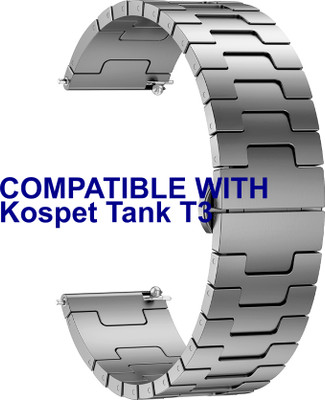 ACM Watch Strap Metal Steel for Kospet Tank T3 Smartwatch Grey Smart Watch Strap(Grey)