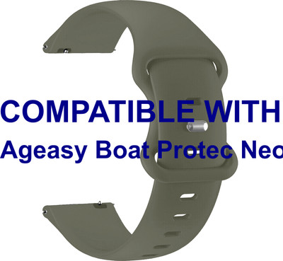 ACM WSM13A22GY3910 Watch Strap Clip Belt 22mm for Ageasy Boat Protec Neo Smartwatch Grey Smart Watch Strap(Grey)