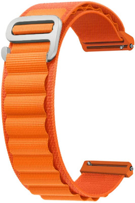 ACM WSM17E22OR3862 Watch Strap Nylon Hook 22mm for Croma Stride Is Smartwatch Orange Smart Watch Strap(Orange)