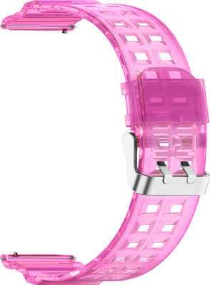 ACM Watch Strap Transparent Design for Boat Wave Leap Call Smartwatch Belt Pink Smart Watch Strap(Pink)