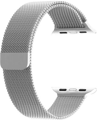 Melfo Magnetic Chain Compatible with Ptron Pulsefit P461 Smart Watch Strap(Silver)