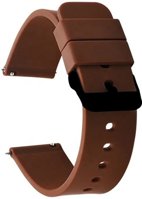 Colorcase Silicon Strap Compatible with Maxima Max Pro X5 Smart Watch Smart Watch Strap(Brown)