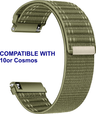 ACM WSM39A20KH1403 Watch Strap Nylon Soft 20mm for 10or Cosmos Smartwatch Khakhi Smart Watch Strap(Green)