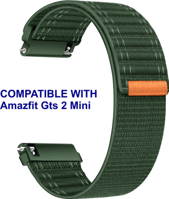 ACM WSM39A20GR1015 Watch Strap Nylon Soft 20mm for Amazfit Gts 2 Mini Smartwatch Green Smart Watch Strap(Green)