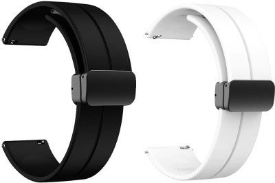 BLACK LOVIES 22MM Soft Silicon Smart Watch Strap with Magnetic Buckle for NOICEFIT ICON 2 / EVOLVE 3 / CALIBER 2 BUZZ / BOATT WAVE CALL / WAVE LITE / PRIMIA TALK / ULTIMA CALL MAX / LUNAR FIT / BOLT ROVER PRO / COSMIC R / STRIKER PRO / FIRBOLTT TALK PRO / INVINCIBLE PLUS / PHOENIX PRO / COBRA / APOL