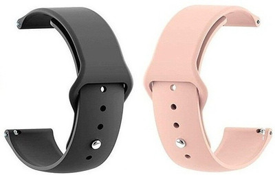 BLACK LOVIES 20 mm Soft Silicon Smartwatch Strap Compatible With Fire bolt Beast BSW002 Smart Watch Strap(Black, Pink)