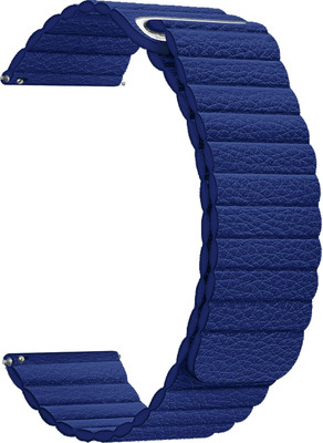 ACM Leather Watch Strap for Pa Maxima Max Pro X2 Smartwatch Band Blue Smart Watch Strap(Blue)