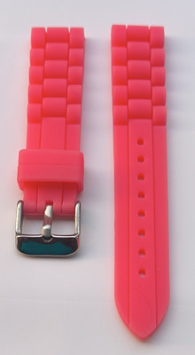 Reboot Imported Silicone 18mm Strap for Types of Watches Smart Watch Strap(Pink)
