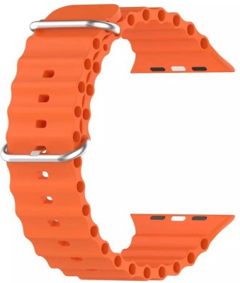 ZERO Silicone Sport Compatible With Applee Watch Band 42mm 44mm 49mmFor Men Women Smart Watch Strap(Orange)