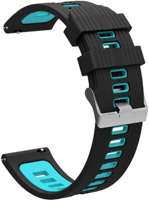Colorcase Silicon Strap Compatible with Boat Wave Arcade Smart Watch Smart Watch Strap(Black)