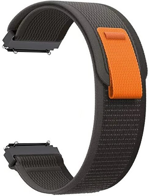 KHR 20mm Trail Loop Band for Realme, Noise Colorfit, Fireboltt, Boat for All 20MM Smart Watch Strap(Black)