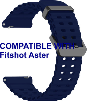 ACM WSM40B22DBL3125 Watch Strap Silicone Sports 22mm for Fitshot Aster Smartwatch Belt Dark Blue Smart Watch Strap(Blue)