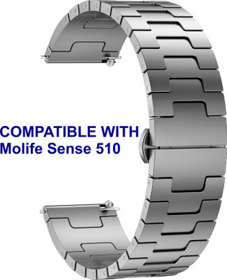 ACM WSM37Y22GY1911 Watch Strap Metal Steel 22mm for Molife Sense 510 Smartwatch Grey Smart Watch Strap(Grey)