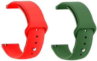 BLACK LOVIES 20MM SOFT SILICON BELT Smart Watch Strap(Red, Green)
