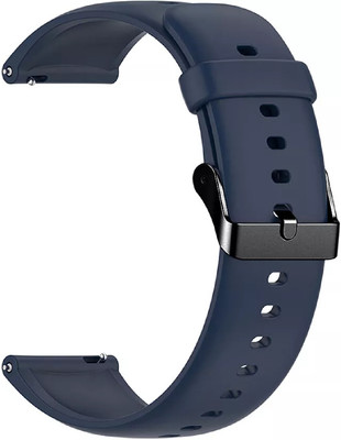 TRENDINGVIEW 20mm Strap for Smart Watches |Black Buckle | Easy Fit Adjustable Design Smart Watch Strap(Blue)